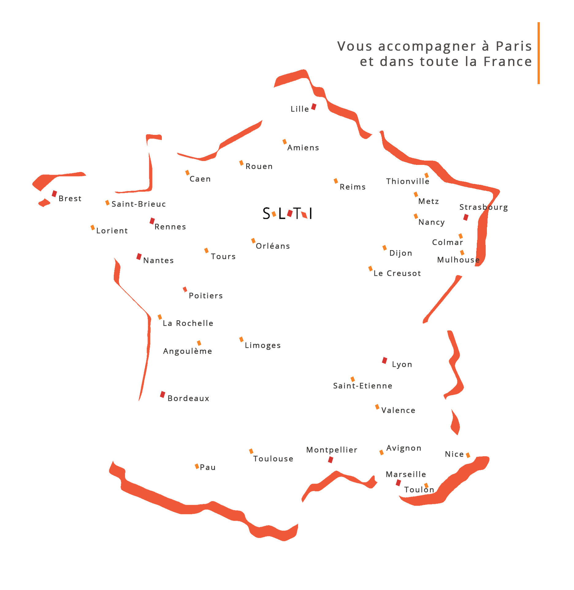 Partenaires SLTI carte France